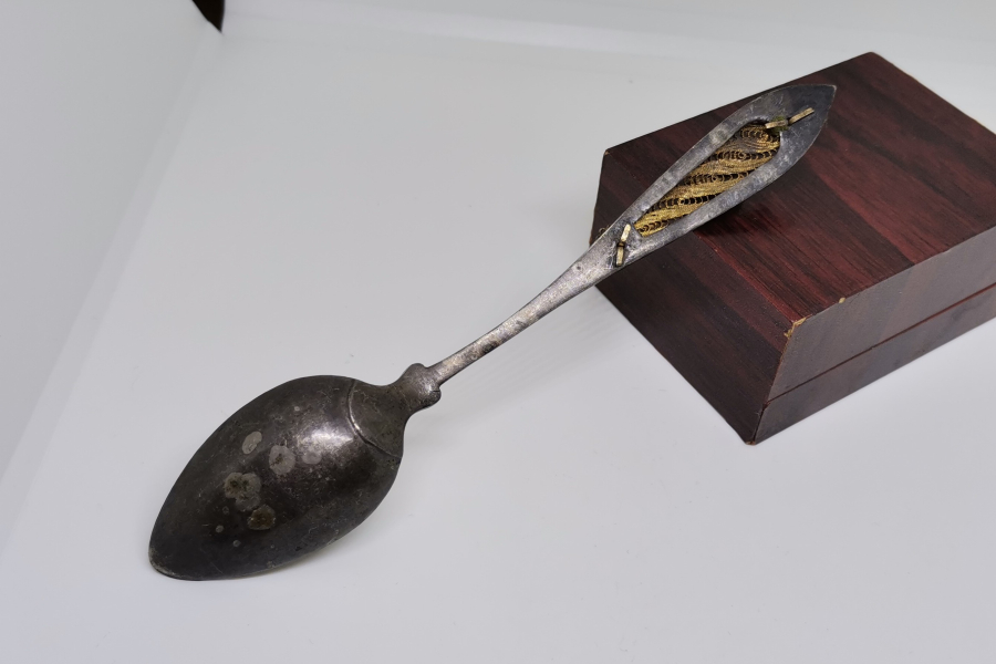 OSMANLI DÖNEMİ TELKARİ İŞÇİLİKLİ İZMİR İŞİ GÜMÜŞ KAŞIK