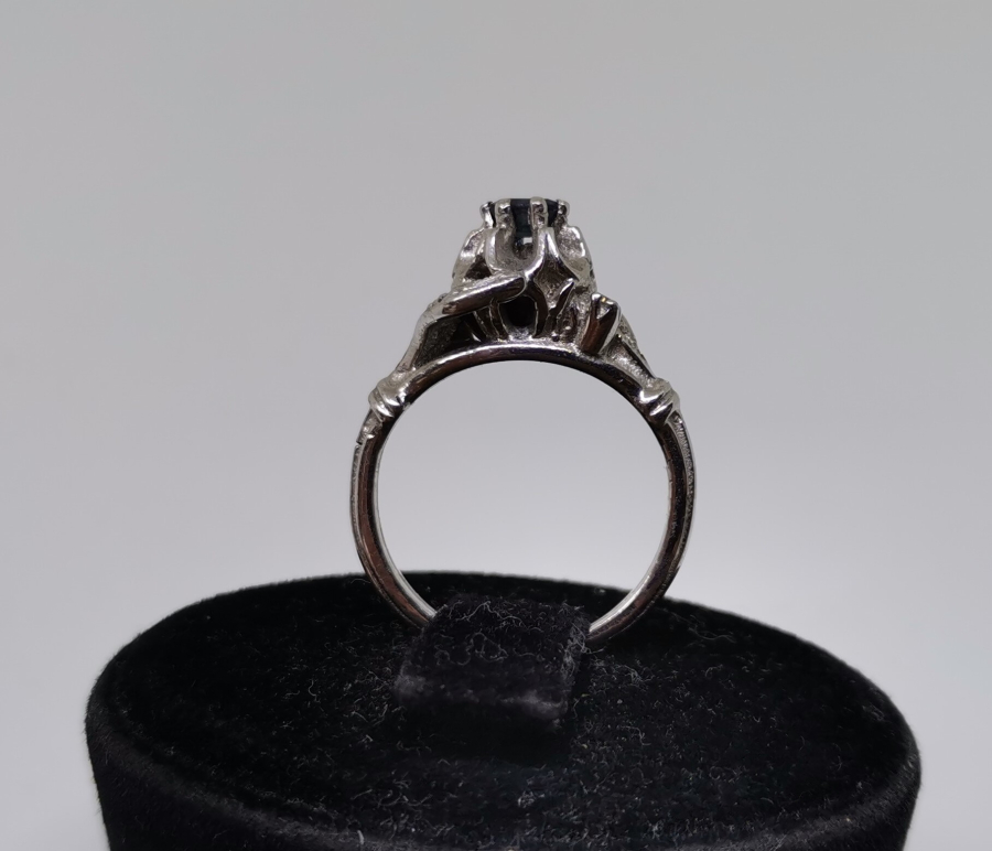 SAFİR VE PIRLANTA TAŞLI SALYANGOZ MODEL YÜZÜK