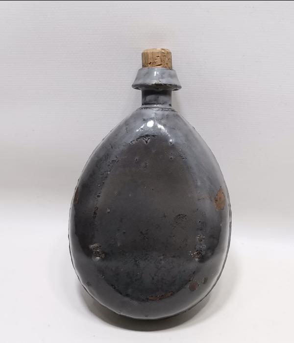 1. DÜNYA SAVAŞI DÖNEMİ ÜZERİ YAZILI MANTAR KAFA EMAYE OSMANLI SUBAY MATARASI