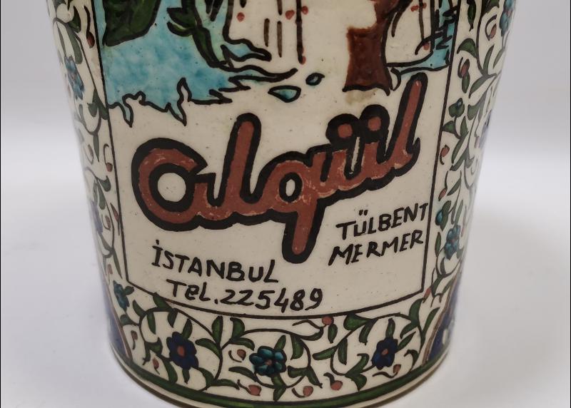 ALGÜL TÜLBENT MERMER REKLAMLI BÜYÜK BOY KÜTAHYA SERAMİK VAZO