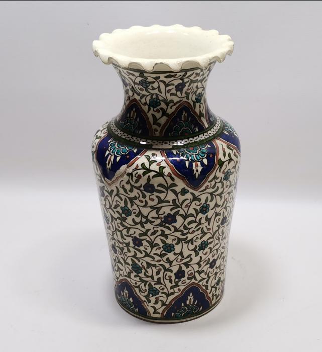 ALGÜL TÜLBENT MERMER REKLAMLI BÜYÜK BOY KÜTAHYA SERAMİK VAZO