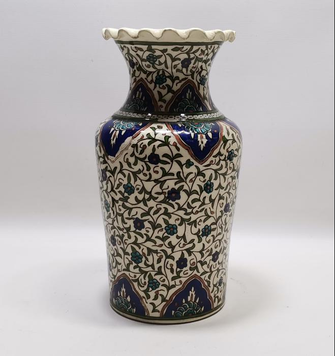 ALGÜL TÜLBENT MERMER REKLAMLI BÜYÜK BOY KÜTAHYA SERAMİK VAZO