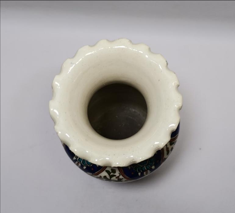 ALGÜL TÜLBENT MERMER REKLAMLI BÜYÜK BOY KÜTAHYA SERAMİK VAZO