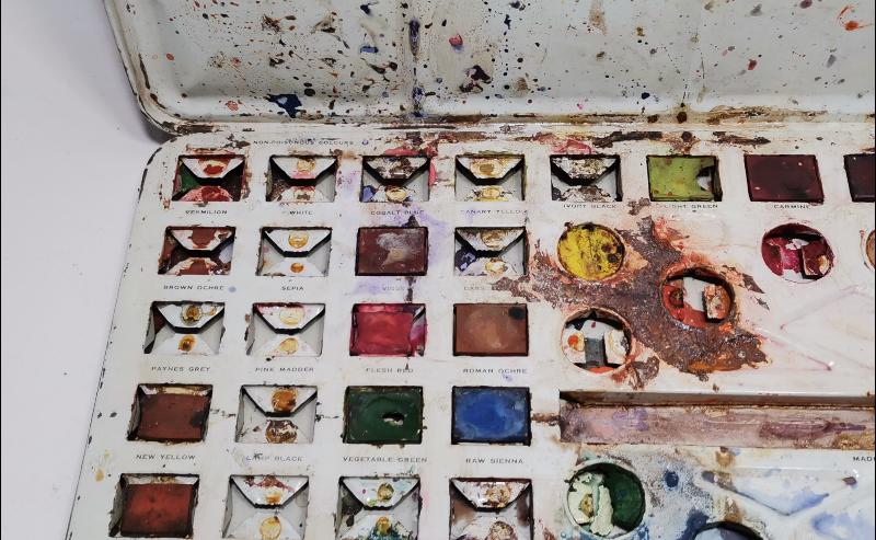 EĞİTİM TARİHİ: ANTİKA BÜYÜK BOY SULU BOYA KUTUSU