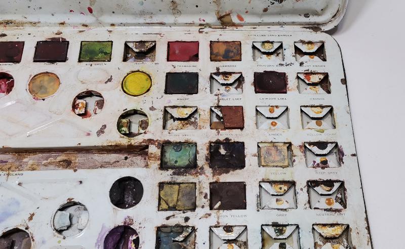 EĞİTİM TARİHİ: ANTİKA BÜYÜK BOY SULU BOYA KUTUSU