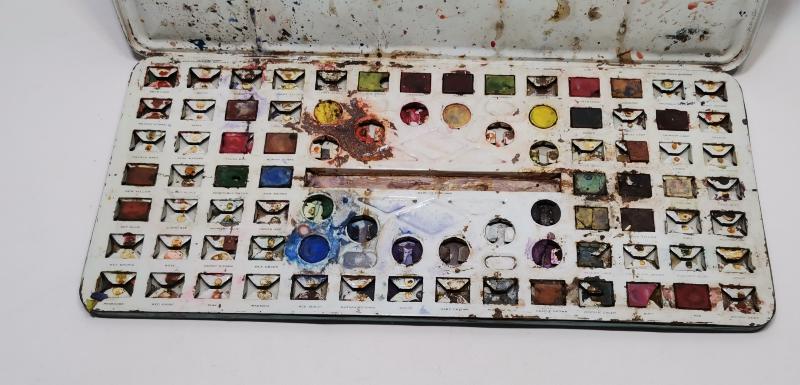 EĞİTİM TARİHİ: ANTİKA BÜYÜK BOY SULU BOYA KUTUSU