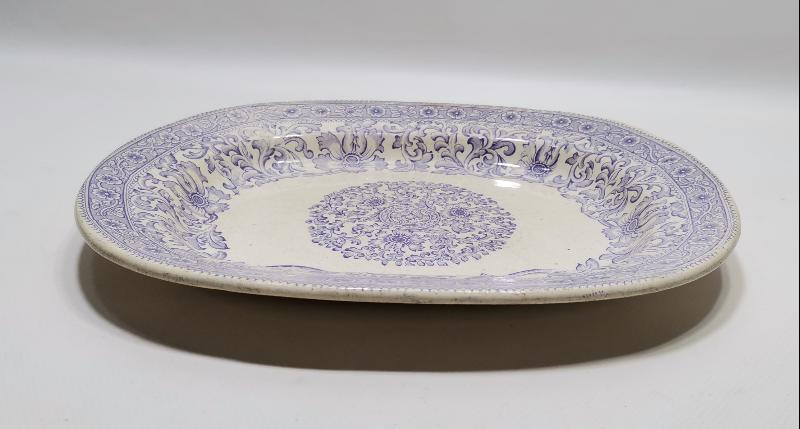 OSMANLI DÖNEMİ CONSTANTINOPLE DAMGALI PORSELEN SALATA SERVİS TABAĞI