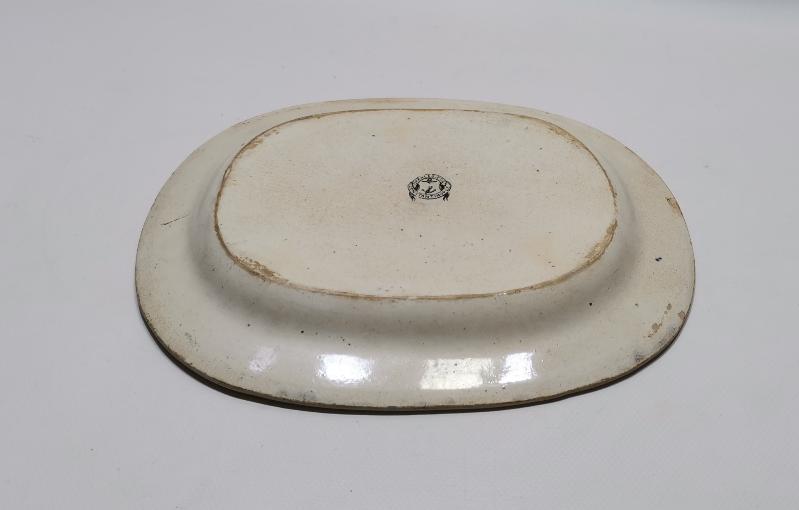 OSMANLI DÖNEMİ CONSTANTINOPLE DAMGALI PORSELEN SALATA SERVİS TABAĞI