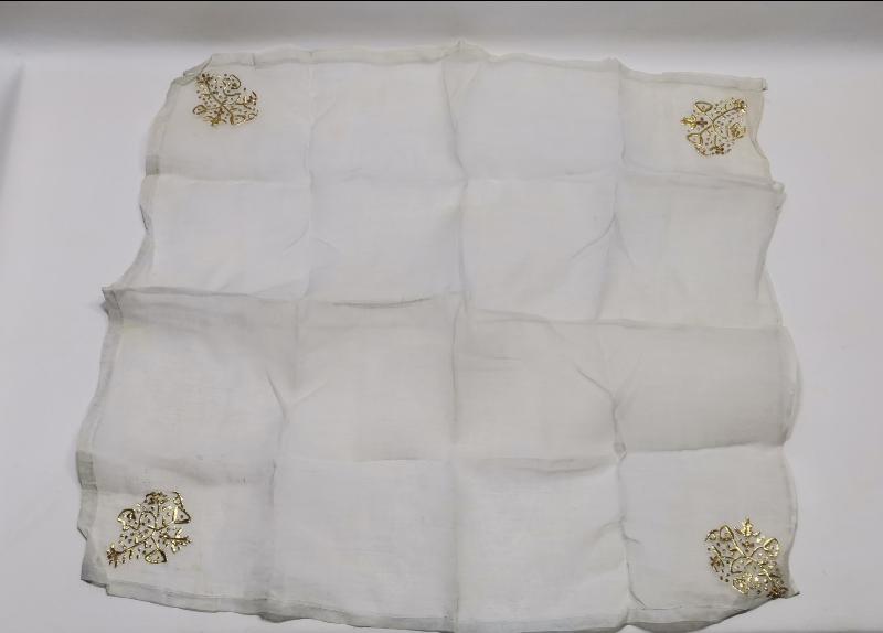 OSMANLI DÖNEMİ RUM İŞİ ALTIN SIRMA İŞLEMELİ İPEK ÇEVRE