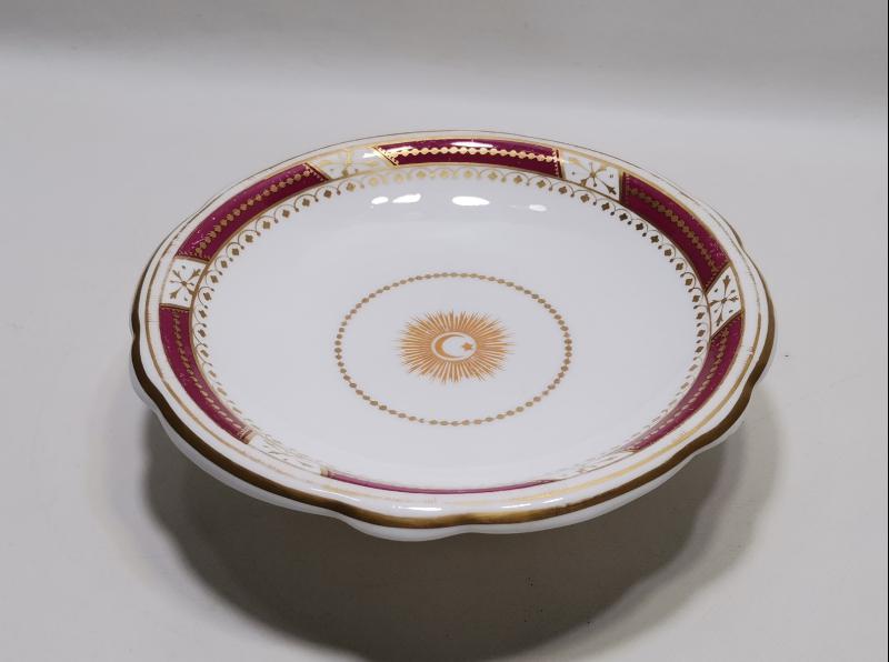 OSMANLI DÖNEMİ ÜZERİ AY YILDIZLI BÜYÜK BOY PORSELEN MEYVELİK