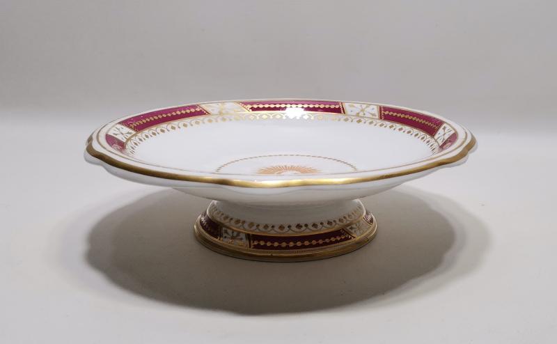 OSMANLI DÖNEMİ ÜZERİ AY YILDIZLI BÜYÜK BOY PORSELEN MEYVELİK