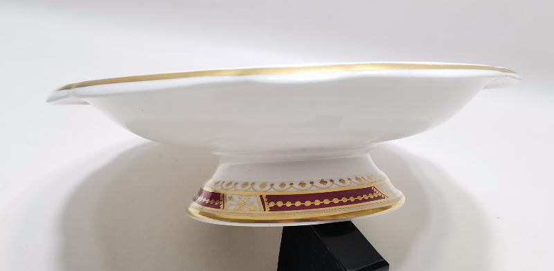 OSMANLI DÖNEMİ ÜZERİ AY YILDIZLI BÜYÜK BOY PORSELEN MEYVELİK