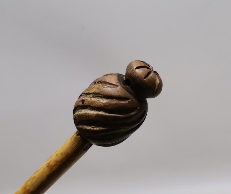 OSMANLI DÖNEMİ ÜZERİ OSMANLICA YAZILI TEKKE İŞİ ÇOK NADİR BAMBU SIRT KAŞIYICI 