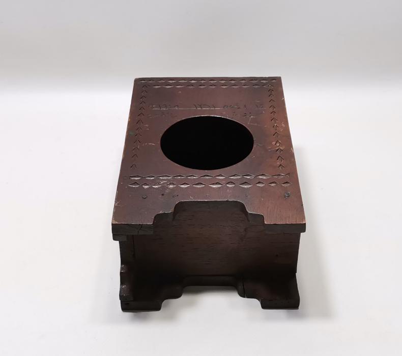 ÜZERİ OSMANLICA YAZILI AHŞAP SAAT KUTUSU