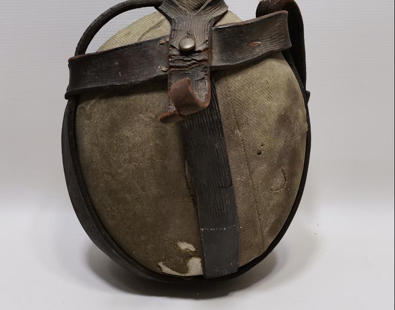 ORJİNAL KILIFINDA 1. DÜNYA SAVAŞI MANTAR KAFA OSMANLI SUBAY MATARASI