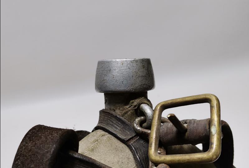 ORJİNAL KILIFINDA 1. DÜNYA SAVAŞI MANTAR KAFA OSMANLI SUBAY MATARASI