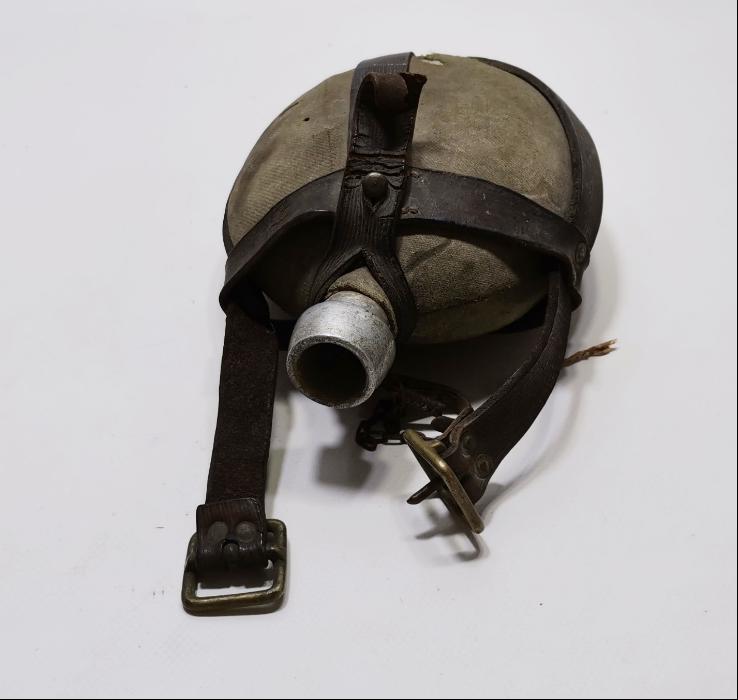 ORJİNAL KILIFINDA 1. DÜNYA SAVAŞI MANTAR KAFA OSMANLI SUBAY MATARASI