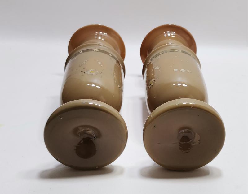 OSMANLI DÖNEMİ BİR ÇİFT OPAL VAZO 