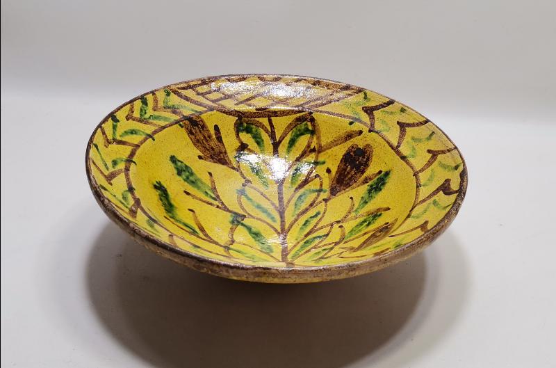 OSMANLI DÖNEMİ ÇOK NADİR KALLAVİ BOY ÇANAKKALE SERAMİK TABAK 