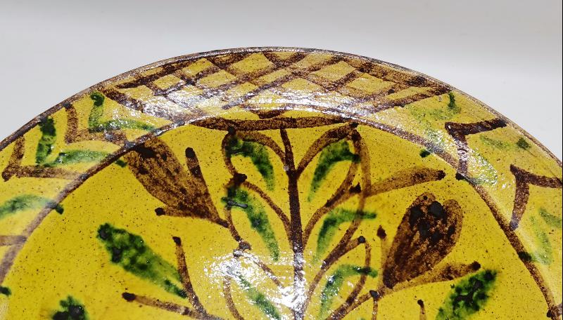 OSMANLI DÖNEMİ ÇOK NADİR KALLAVİ BOY ÇANAKKALE SERAMİK TABAK 