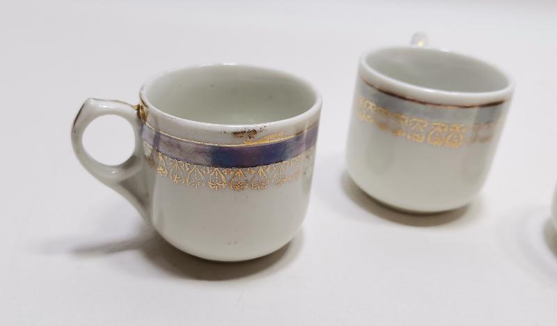 OSMANLICA DAMGALI ÜÇ ADET FİNCAN