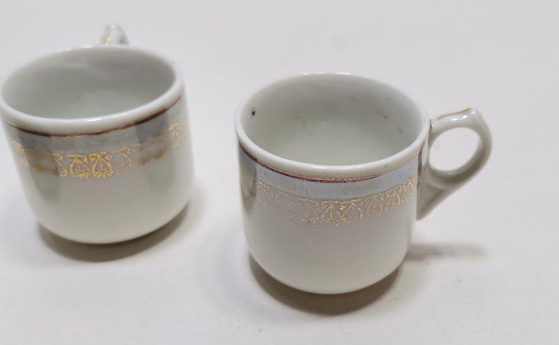 OSMANLICA DAMGALI ÜÇ ADET FİNCAN