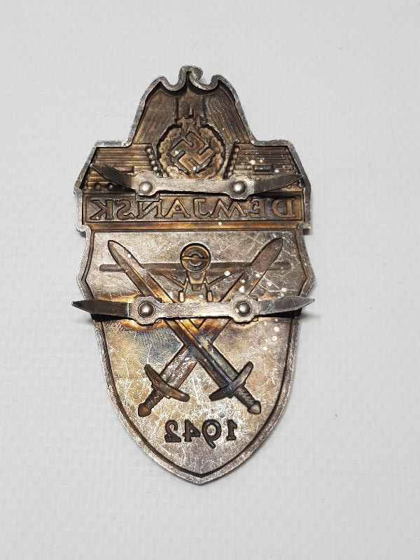 2. DÜNYA SAVAŞI DÖNEMİ 1942 TARİHLİ DEMJANSK YAZILI ÇİL NAZİ BRÖVE