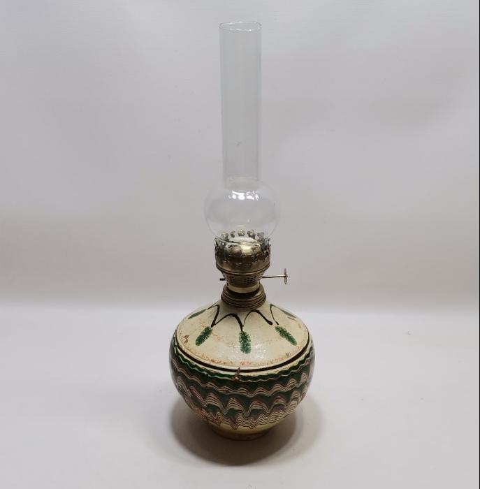 ANTİKA KINIK SERAMİK HAZNELİ ŞİNANAY LAMBA