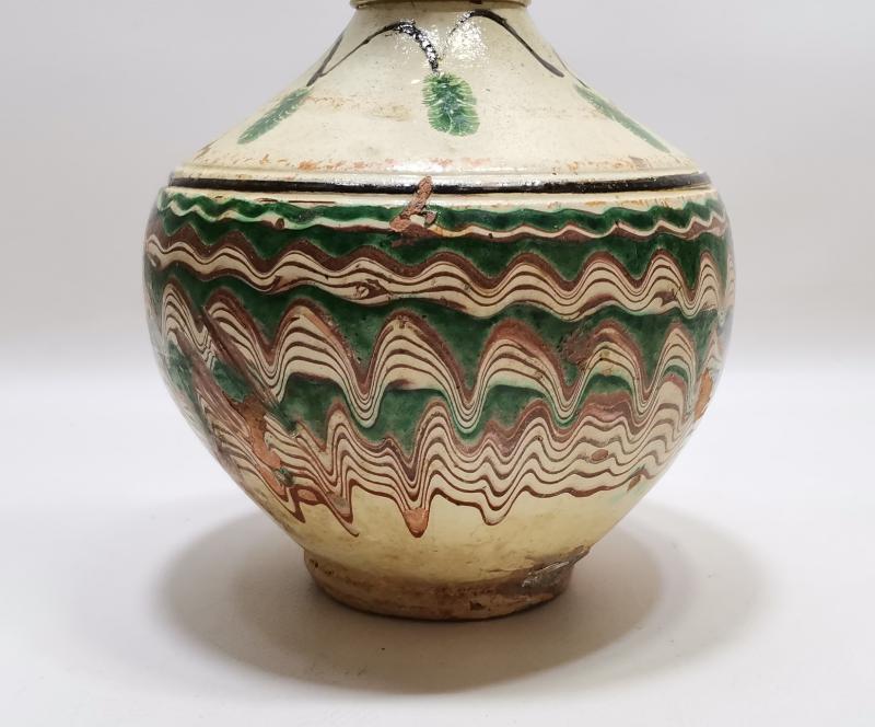 ANTİKA KINIK SERAMİK HAZNELİ ŞİNANAY LAMBA