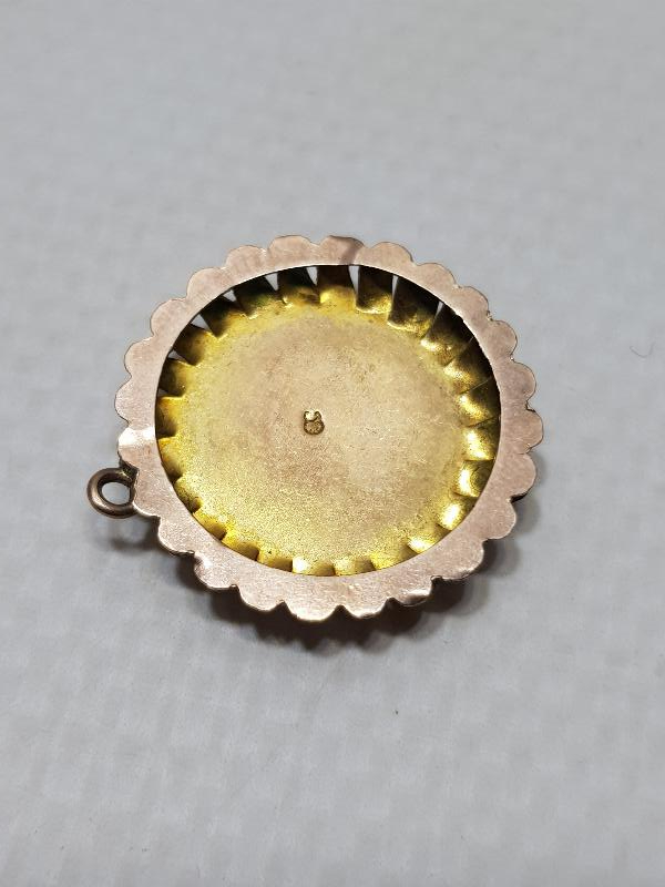 ANTİKA MAŞALLAH YAZILI MİNELİ ALTIN KOLYE UCU 