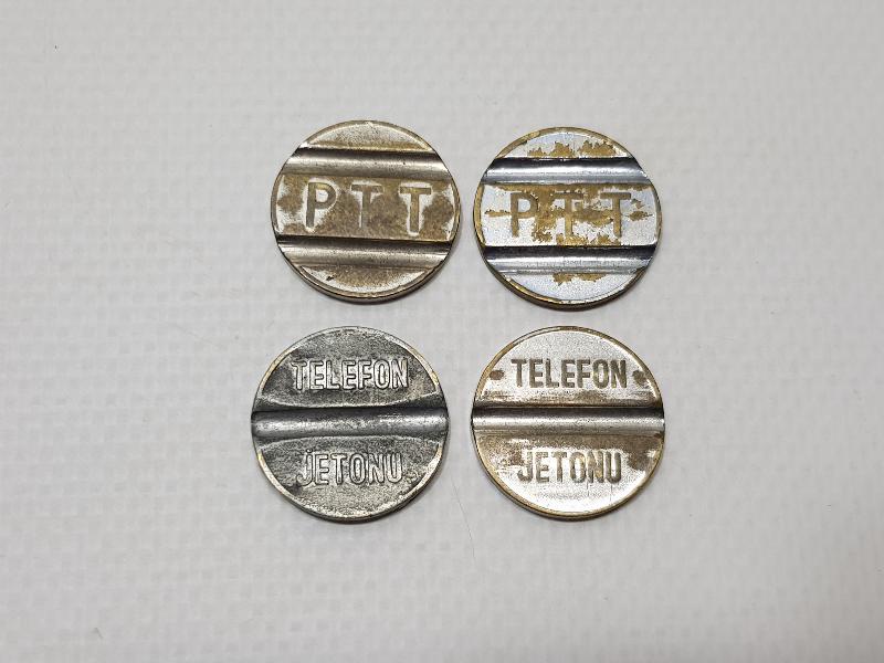 NİKEL KAPLAMA ESKİ PTT TELEFON JETONLARI 