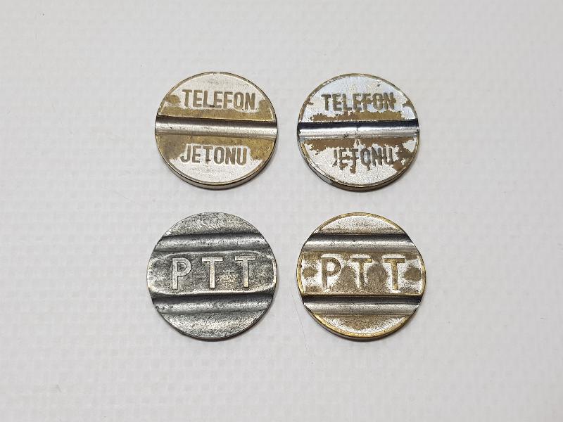 NİKEL KAPLAMA ESKİ PTT TELEFON JETONLARI 