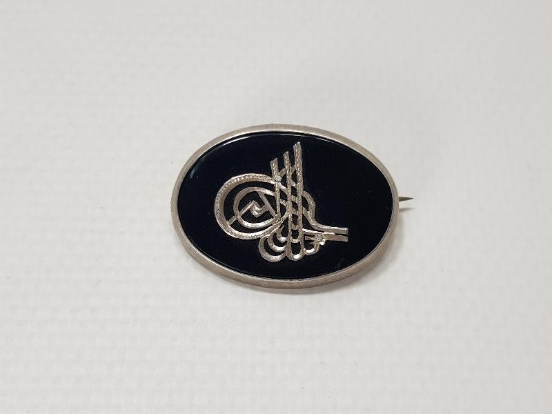 OLTU TAŞI ÜZERİ OSMANLI TUĞRALI GÜMÜŞ BROŞ