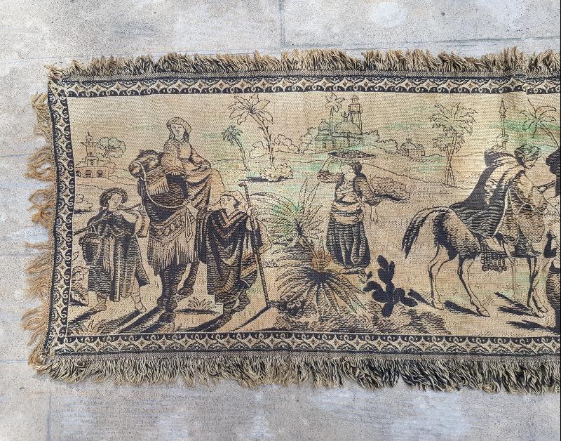 OSMANLI DÖNEMİ ÇÖLDE ARAP YAŞAMI KONULU GOBLEN DUVAR PANOSU