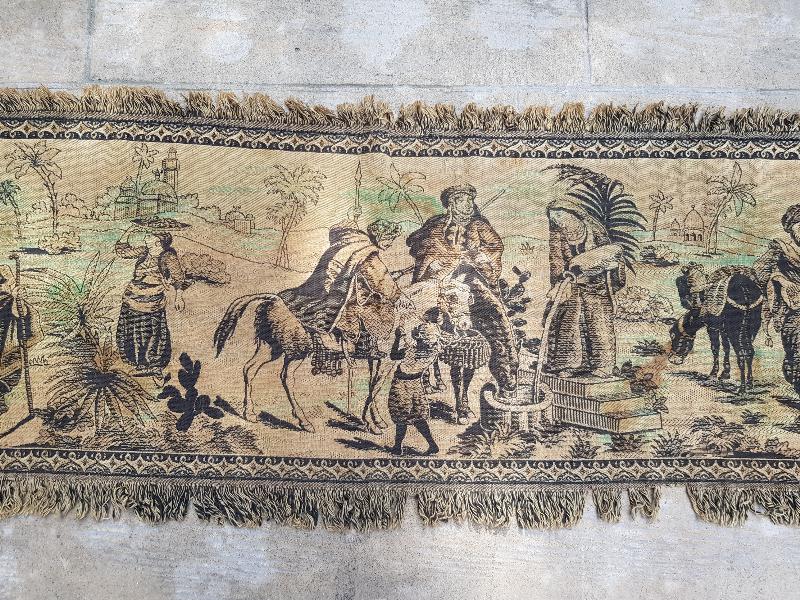 OSMANLI DÖNEMİ ÇÖLDE ARAP YAŞAMI KONULU GOBLEN DUVAR PANOSU