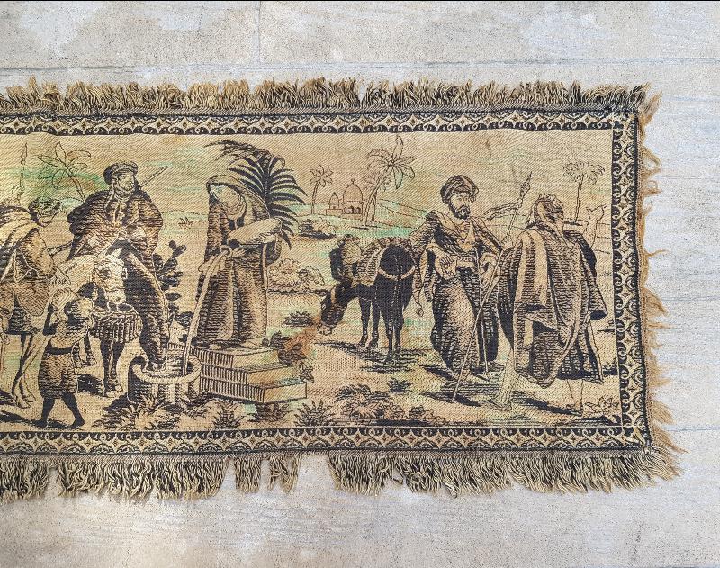 OSMANLI DÖNEMİ ÇÖLDE ARAP YAŞAMI KONULU GOBLEN DUVAR PANOSU