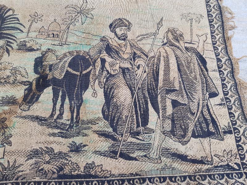 OSMANLI DÖNEMİ ÇÖLDE ARAP YAŞAMI KONULU GOBLEN DUVAR PANOSU