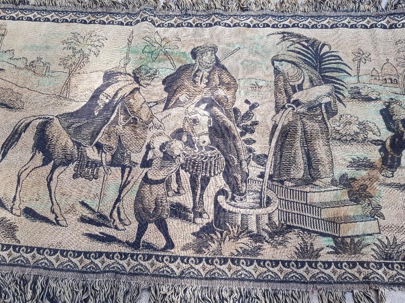 OSMANLI DÖNEMİ ÇÖLDE ARAP YAŞAMI KONULU GOBLEN DUVAR PANOSU