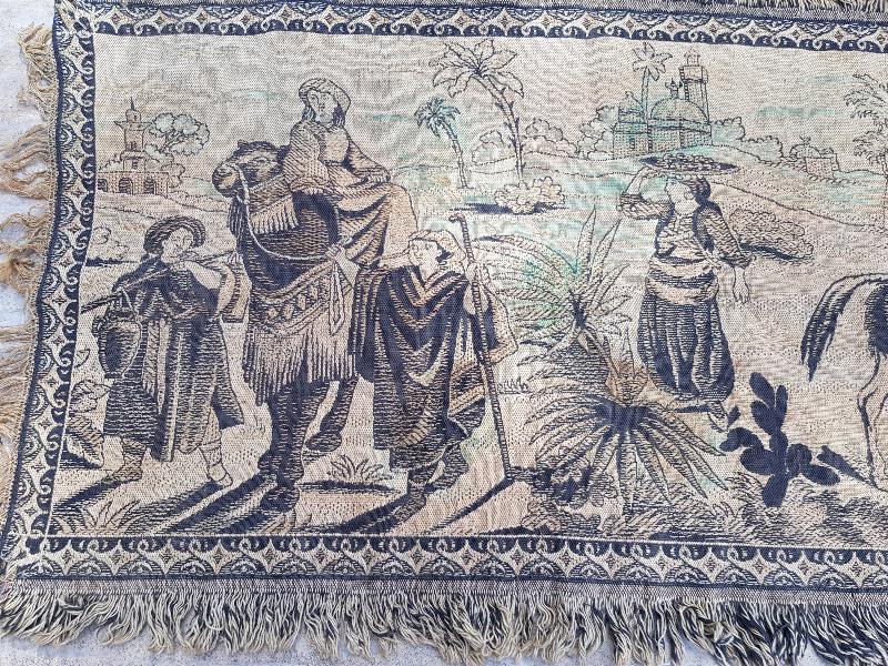 OSMANLI DÖNEMİ ÇÖLDE ARAP YAŞAMI KONULU GOBLEN DUVAR PANOSU