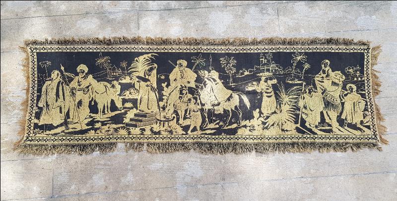 OSMANLI DÖNEMİ ÇÖLDE ARAP YAŞAMI KONULU GOBLEN DUVAR PANOSU