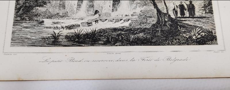 OSMANLI DÖNEMİ GRAVÜR: İSTANBUL BELGRAD ORMANI SU BARAJI