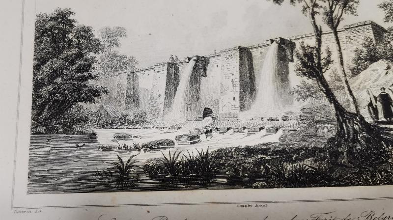 OSMANLI DÖNEMİ GRAVÜR: İSTANBUL BELGRAD ORMANI SU BARAJI