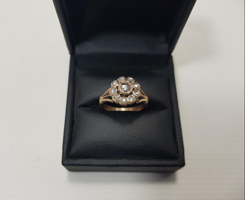 OSMANLI DÖNEMİ GÜL MODEL ELMAS YÜZÜK