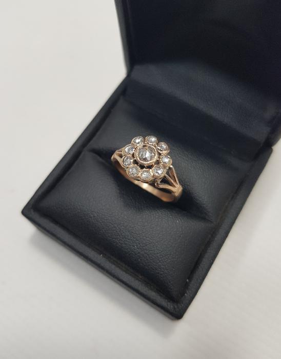 OSMANLI DÖNEMİ GÜL MODEL ELMAS YÜZÜK