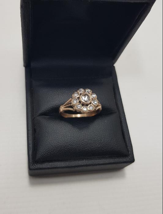 OSMANLI DÖNEMİ GÜL MODEL ELMAS YÜZÜK