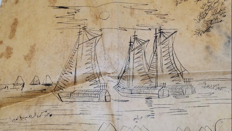 OSMANLI DÖNEMİ YELKENLİLER TEMALI RESİM