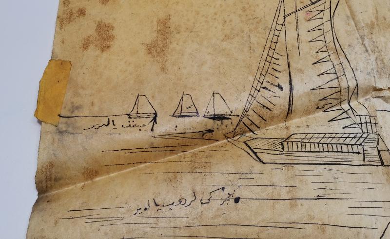 OSMANLI DÖNEMİ YELKENLİLER TEMALI RESİM