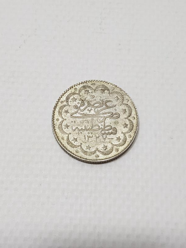 SULTAN MEHMET REŞAD DÖNEMİ ÇİL KONDİSYONDA GÜMÜŞ 10 KURUŞ MECİDİYE