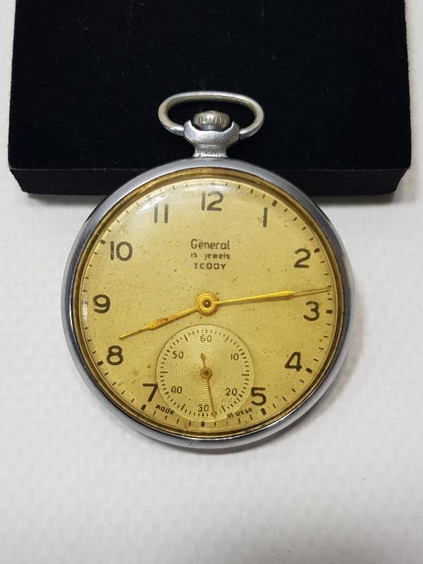 TCDD TREN RESİMLİ KURMALI CEP SAATİ 