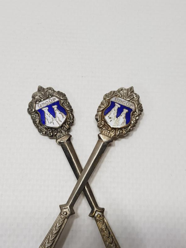 ÜRGÜP PERİBACALARI TEMALI MİNELİ BİR ÇİFT ÇAY KAŞIĞI